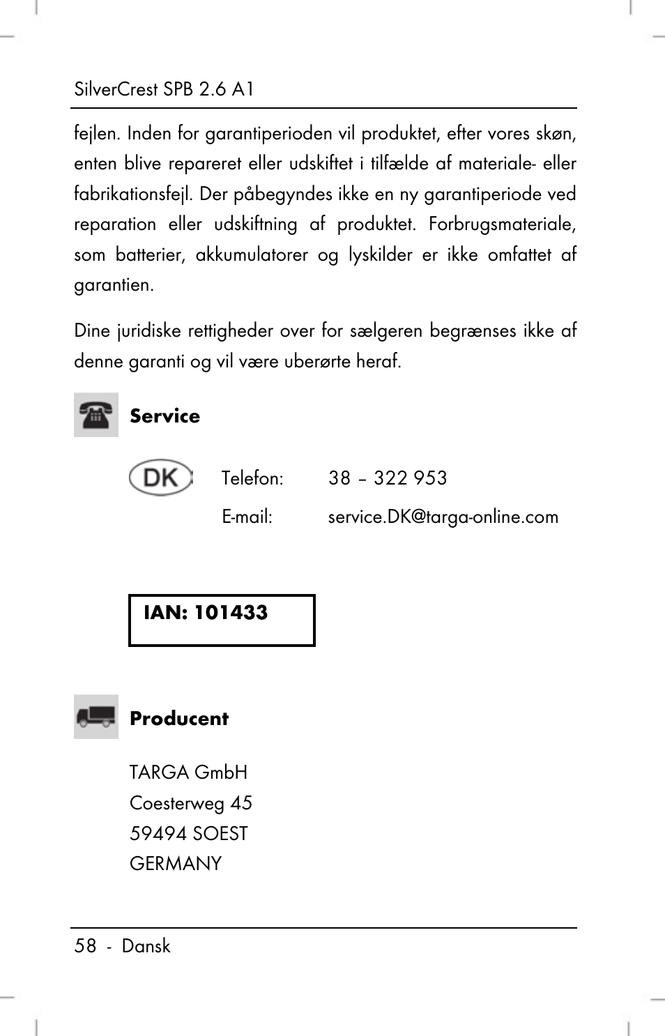 Silvercrest SPB 2.6 A1 User Manual | Page 60 / 108