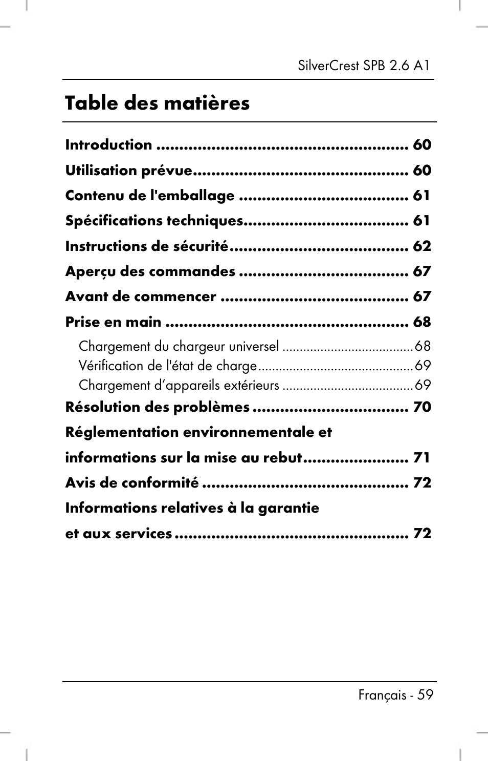 Silvercrest SPB 2.6 A1 User Manual | Page 61 / 108