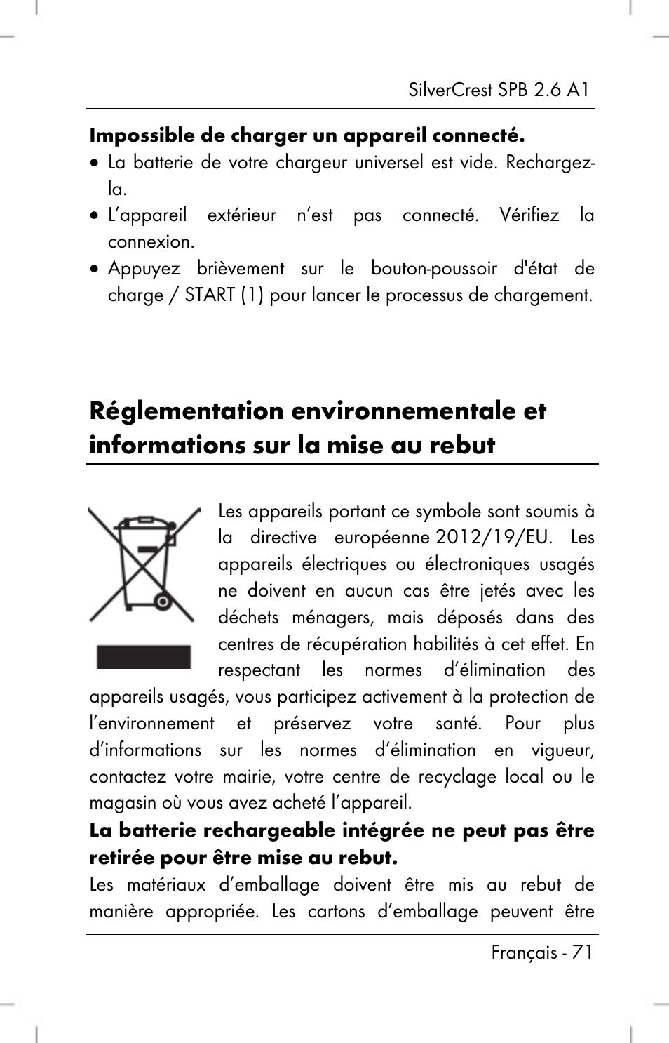 Silvercrest SPB 2.6 A1 User Manual | Page 73 / 108