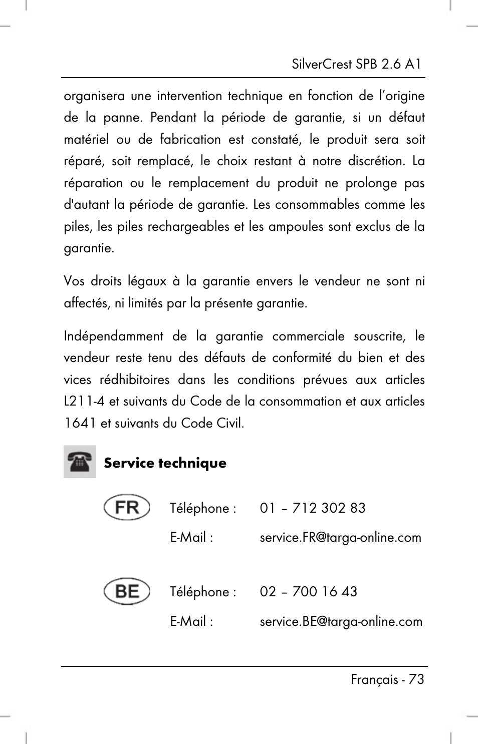 Silvercrest SPB 2.6 A1 User Manual | Page 75 / 108