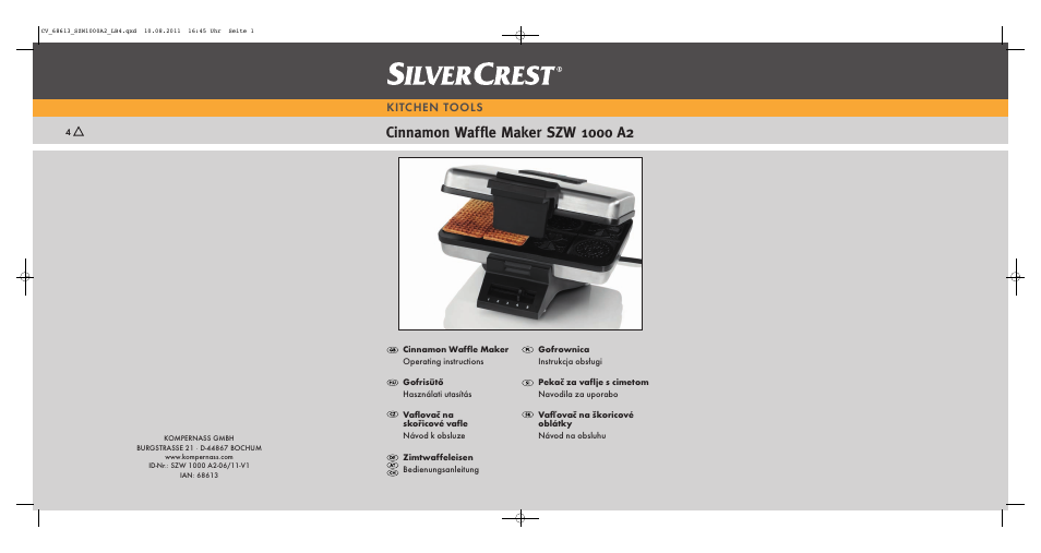 Silvercrest SZW 1000 A2 User Manual | 44 pages