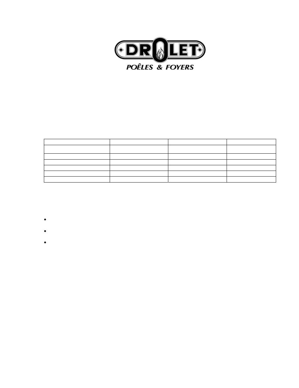W a r r a n t y | Drolet ALASKA 2000 User Manual | Page 16 / 16