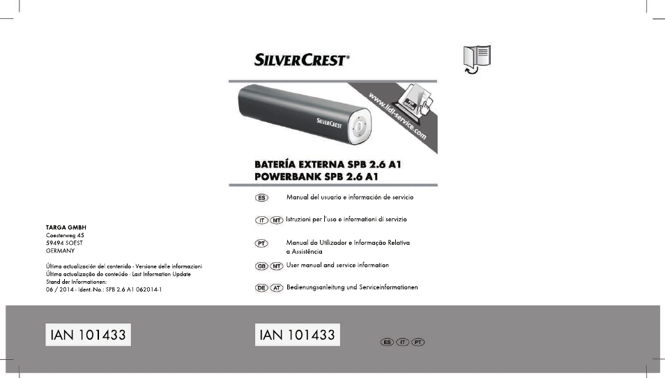 Silvercrest SPB 2.6 A1 User Manual | 78 pages