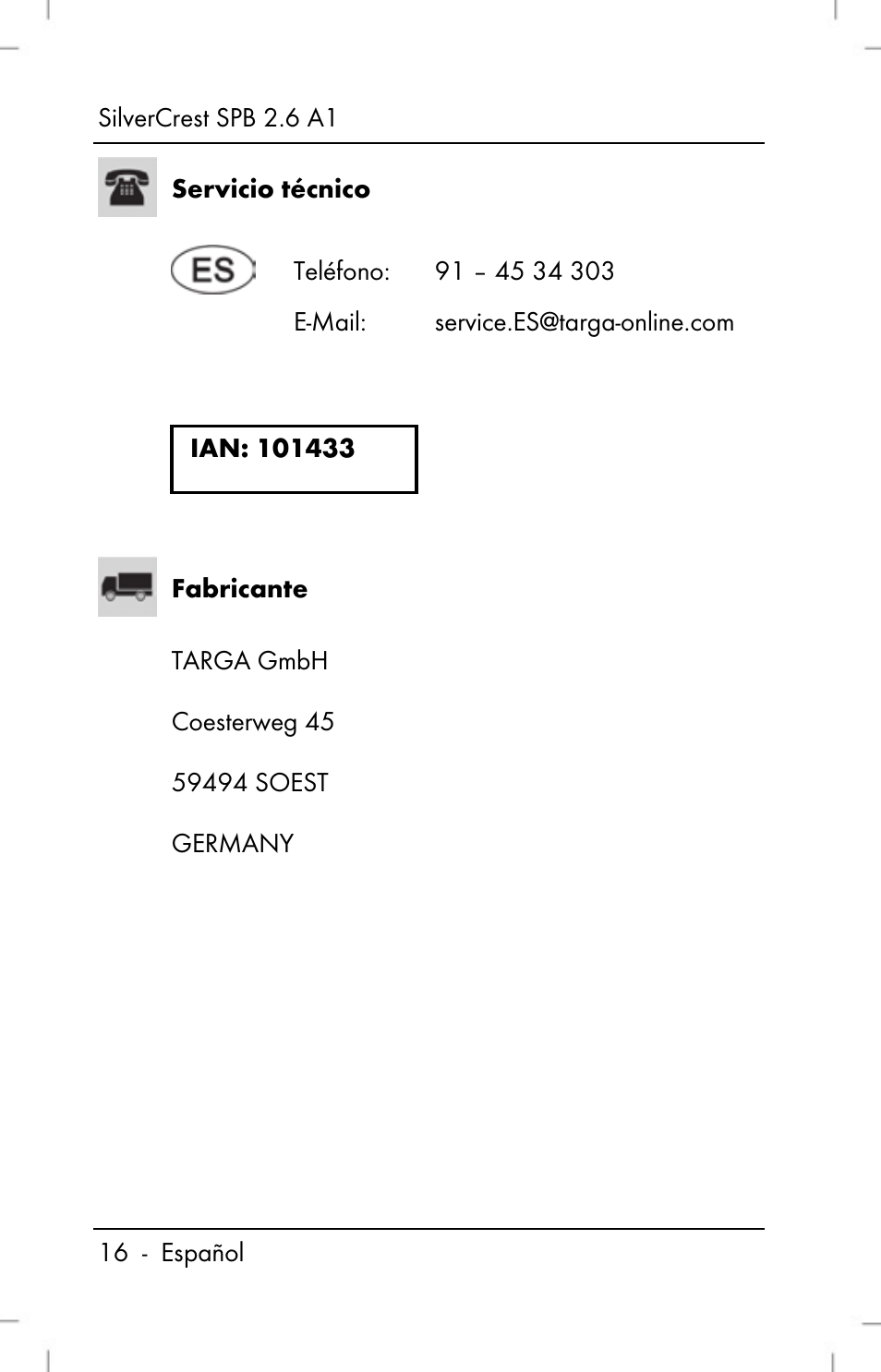 Silvercrest SPB 2.6 A1 User Manual | Page 18 / 78