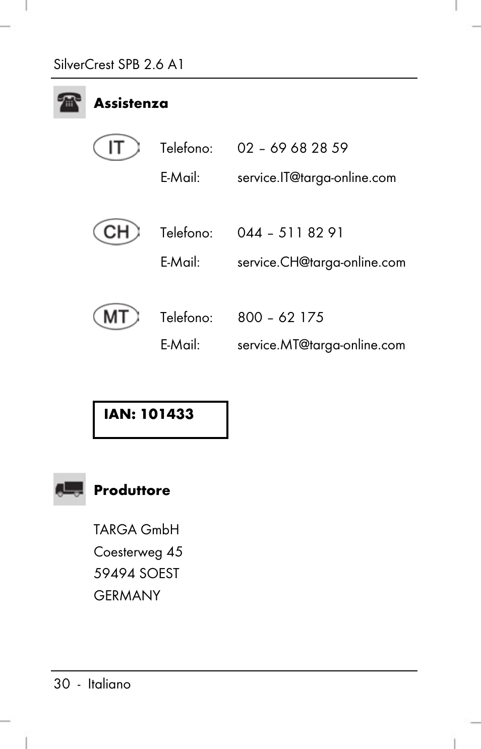 Silvercrest SPB 2.6 A1 User Manual | Page 32 / 78