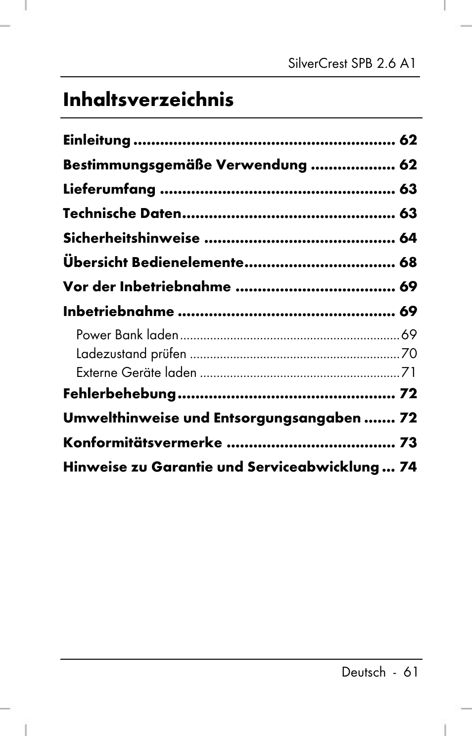 Silvercrest SPB 2.6 A1 User Manual | Page 63 / 78