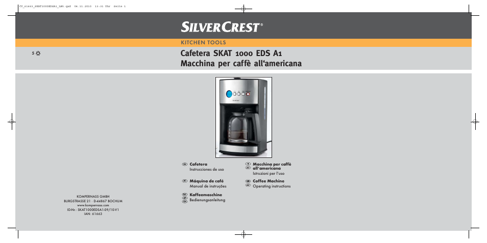 Silvercrest SKAT 1000 EDS A1 User Manual | 33 pages