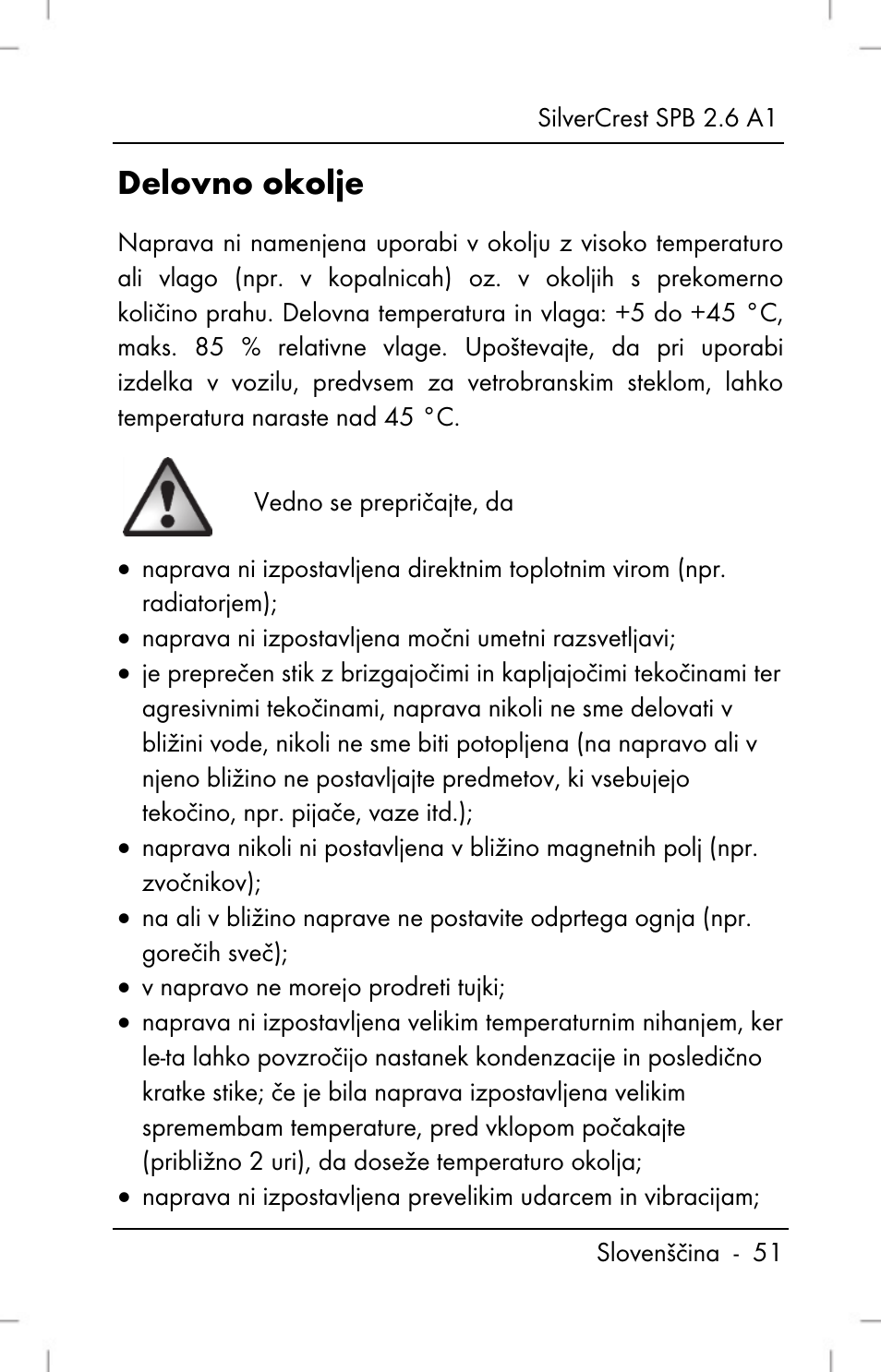 Delovno okolje | Silvercrest SPB 2.6 A1 User Manual | Page 53 / 106