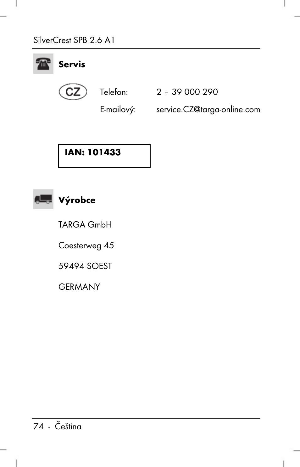Silvercrest SPB 2.6 A1 User Manual | Page 76 / 106