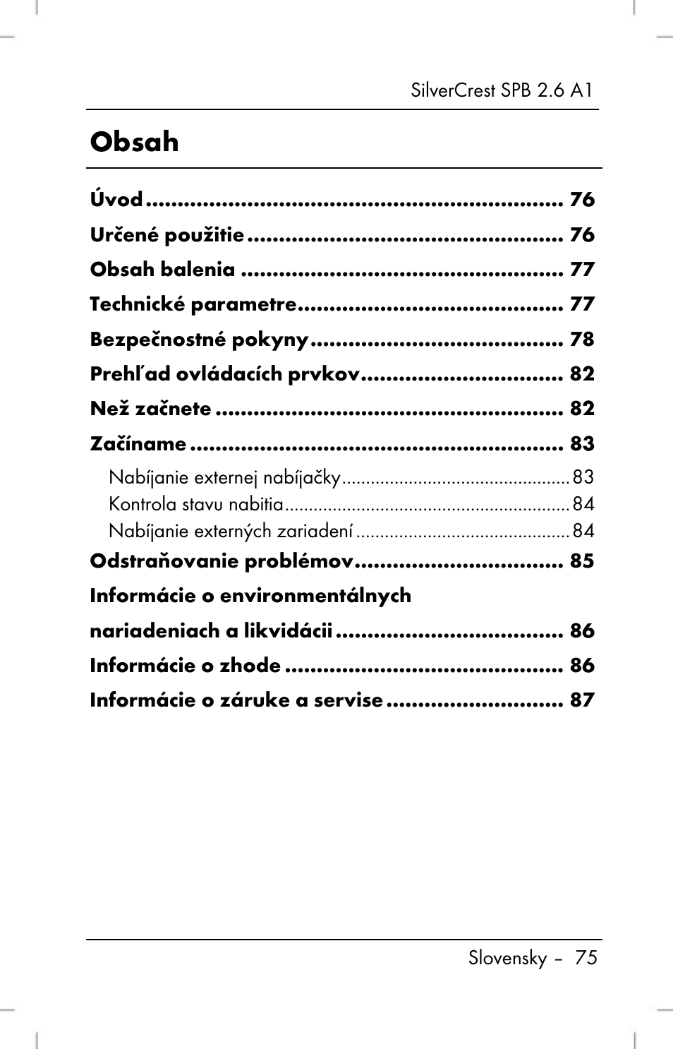 Silvercrest SPB 2.6 A1 User Manual | Page 77 / 106