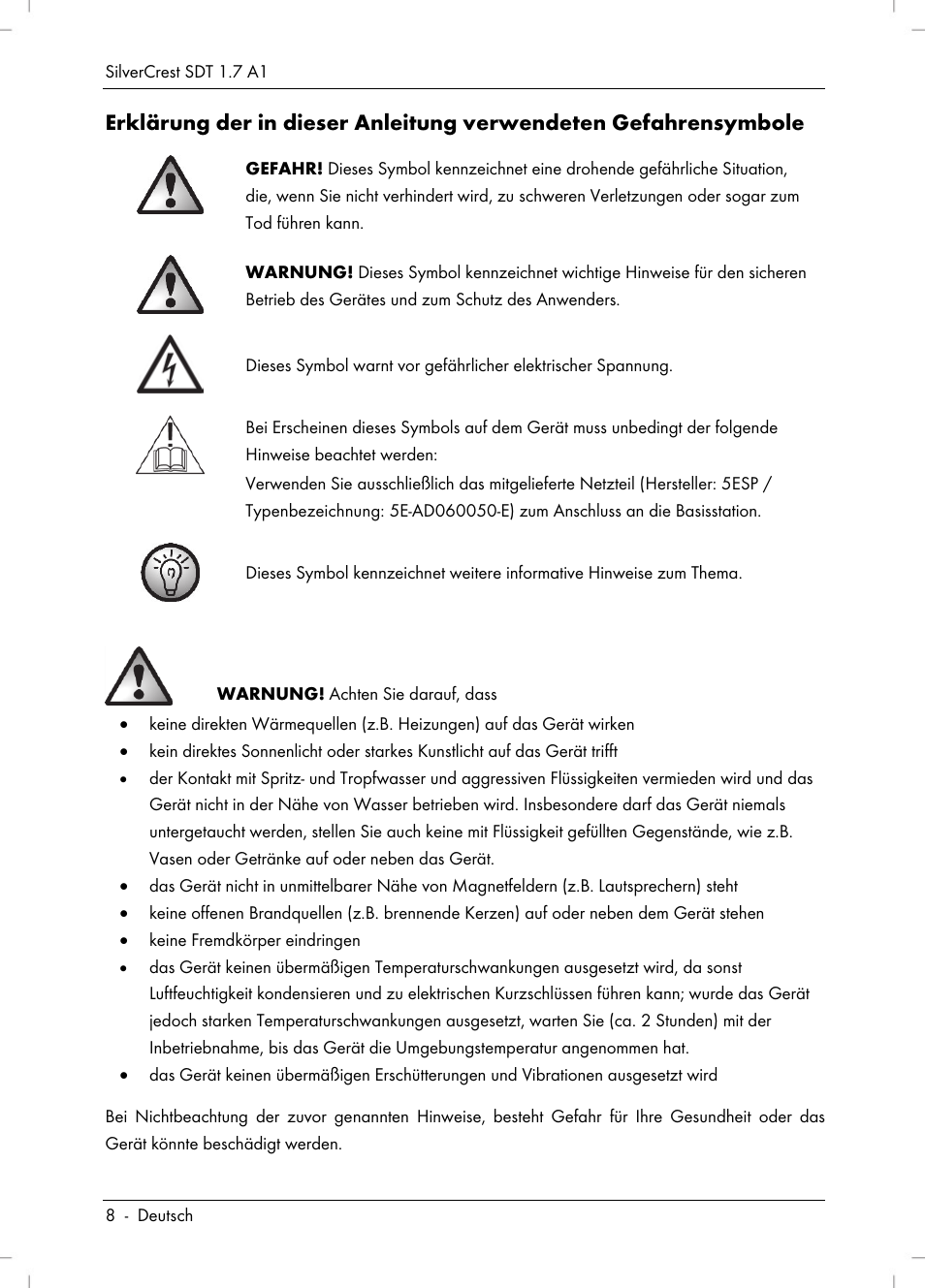 Silvercrest SDT 1.7 A1 User Manual | Page 10 / 192