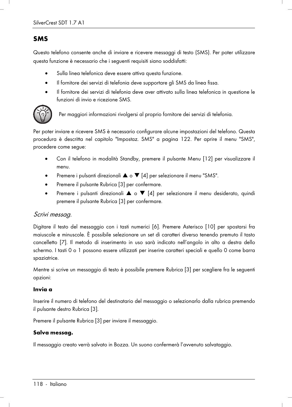 Scrivi messag | Silvercrest SDT 1.7 A1 User Manual | Page 120 / 192