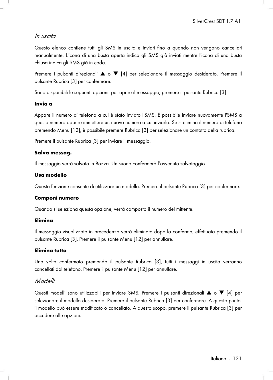 Modelli | Silvercrest SDT 1.7 A1 User Manual | Page 123 / 192
