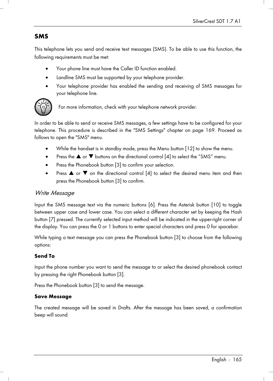 Write message | Silvercrest SDT 1.7 A1 User Manual | Page 167 / 192