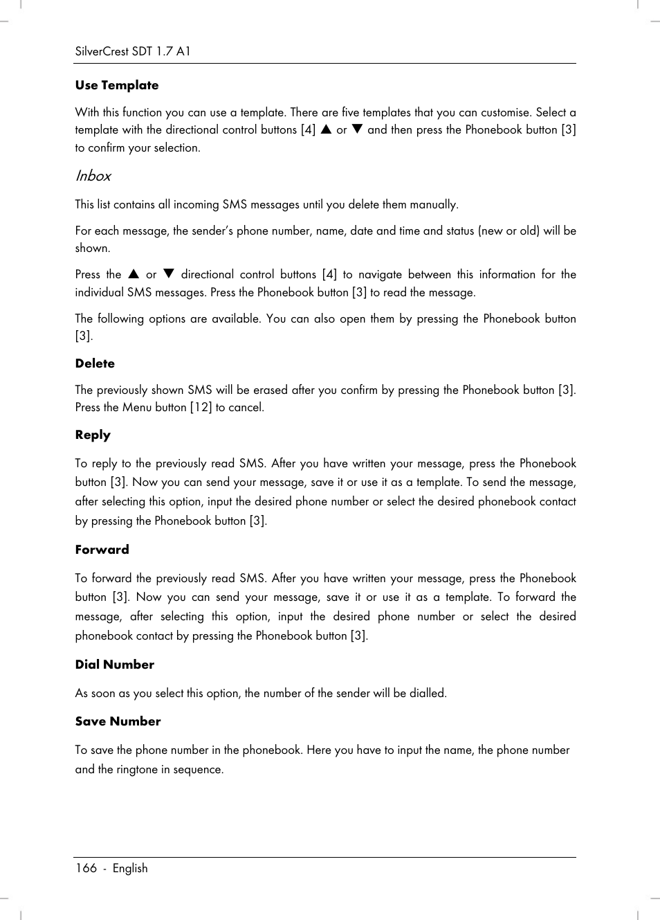 Inbox | Silvercrest SDT 1.7 A1 User Manual | Page 168 / 192
