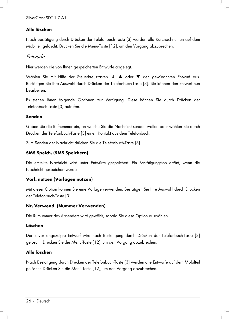 Entwürfe | Silvercrest SDT 1.7 A1 User Manual | Page 28 / 192