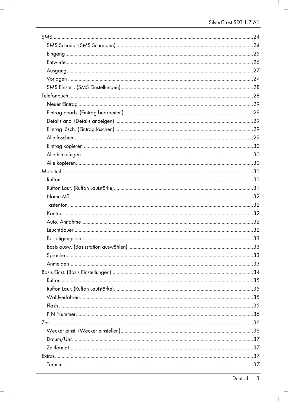 Silvercrest SDT 1.7 A1 User Manual | Page 5 / 192