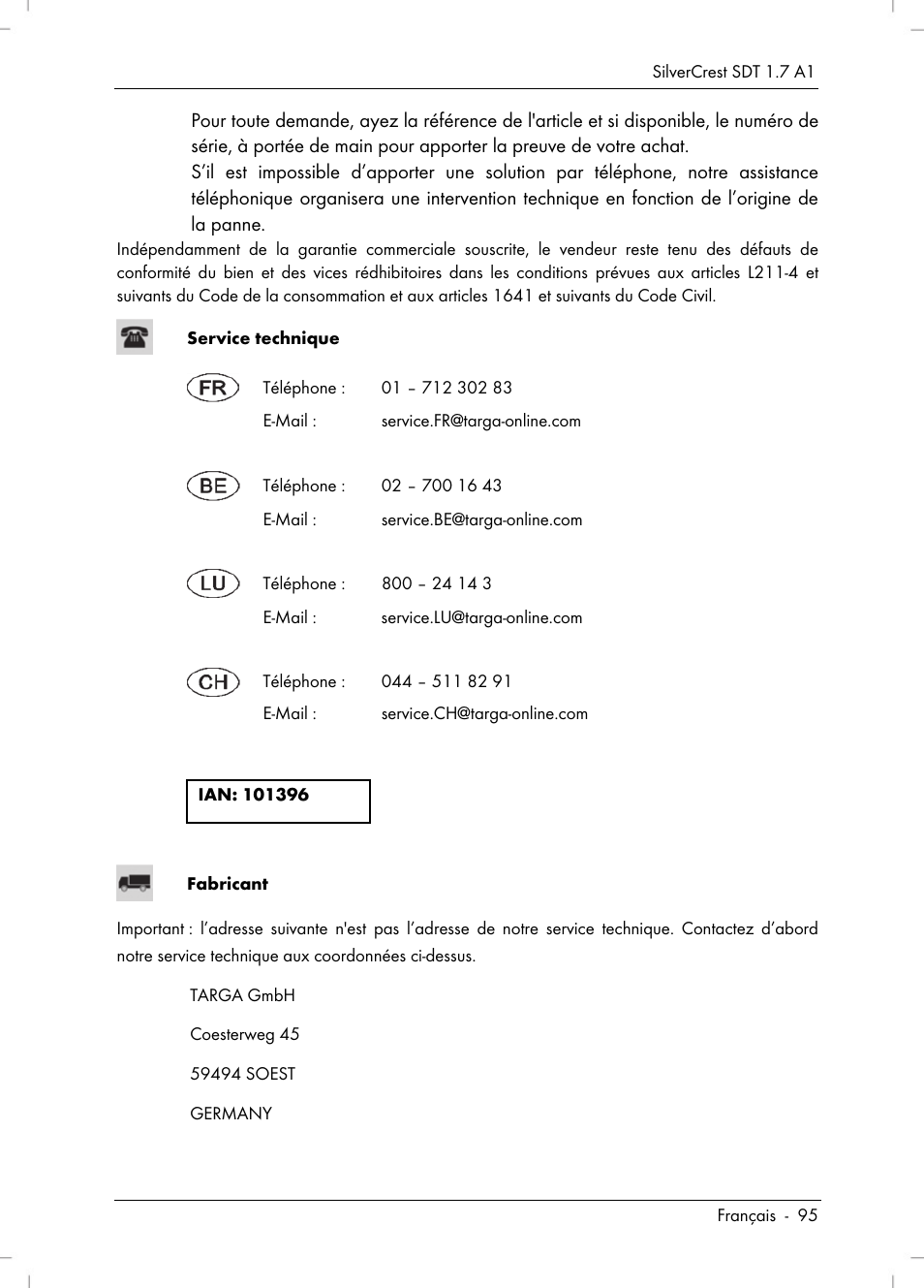 Silvercrest SDT 1.7 A1 User Manual | Page 97 / 192