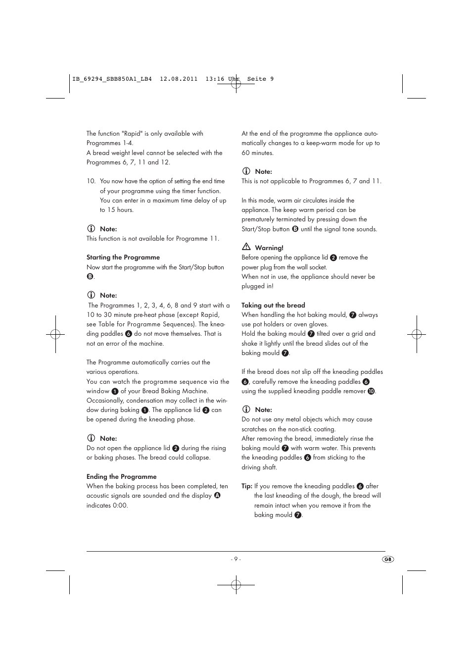 Silvercrest SBB 850 A1 User Manual | Page 11 / 146