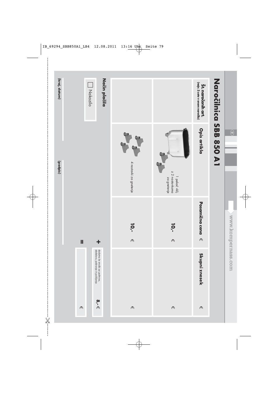 Nar očilnica sbb 850 a1 | Silvercrest SBB 850 A1 User Manual | Page 81 / 146