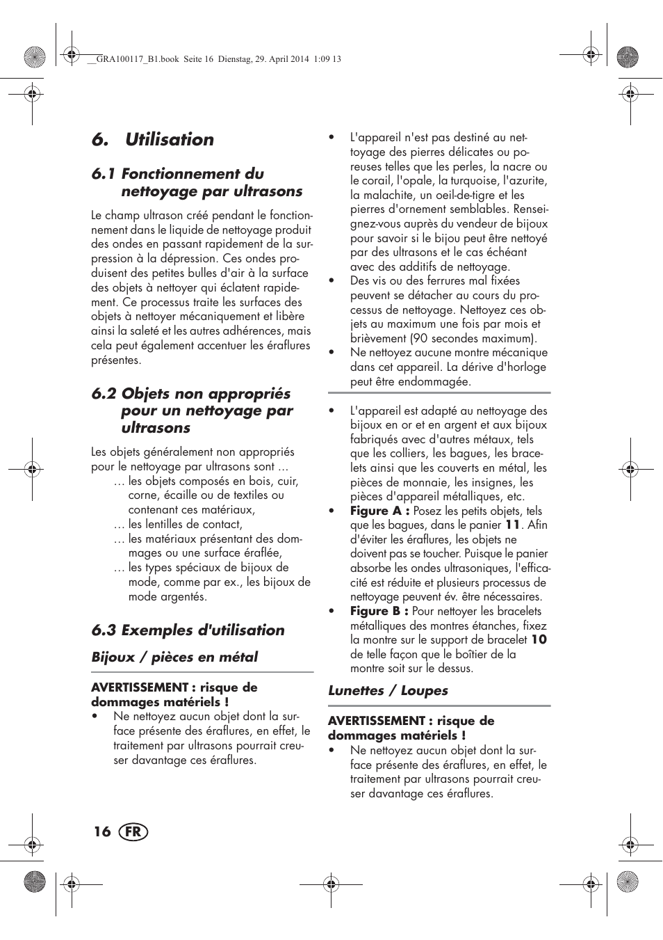 Utilisation | Silvercrest SUR 46 B1 User Manual | Page 18 / 46