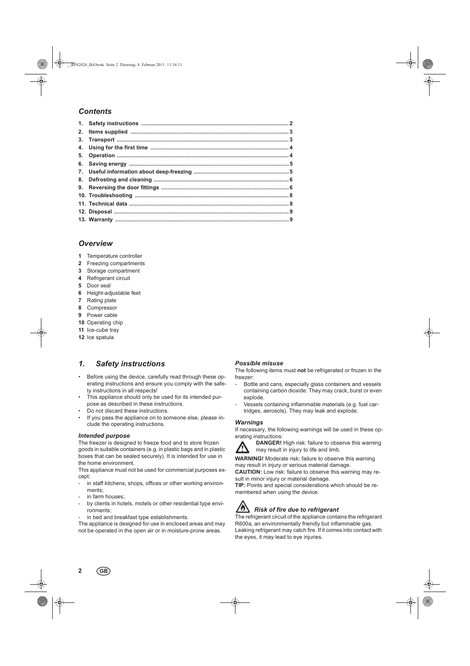 Silvercrest STG 70 B2 User Manual | Page 4 / 62