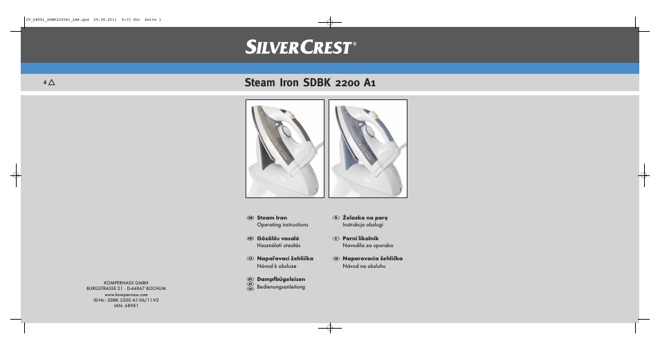Silvercrest SDBK 2200 A1 User Manual | 72 pages