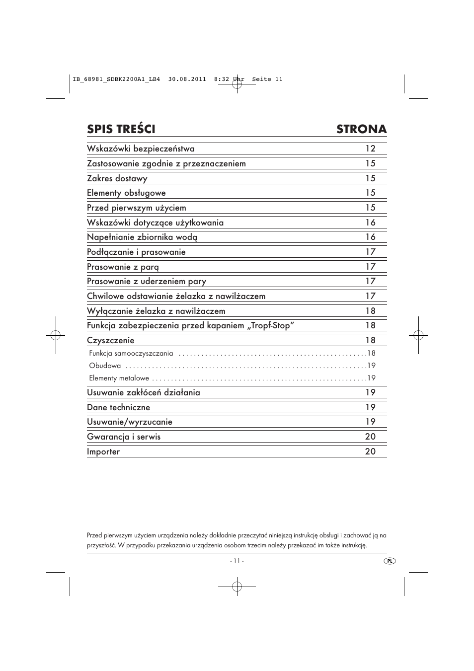 Silvercrest SDBK 2200 A1 User Manual | Page 13 / 72