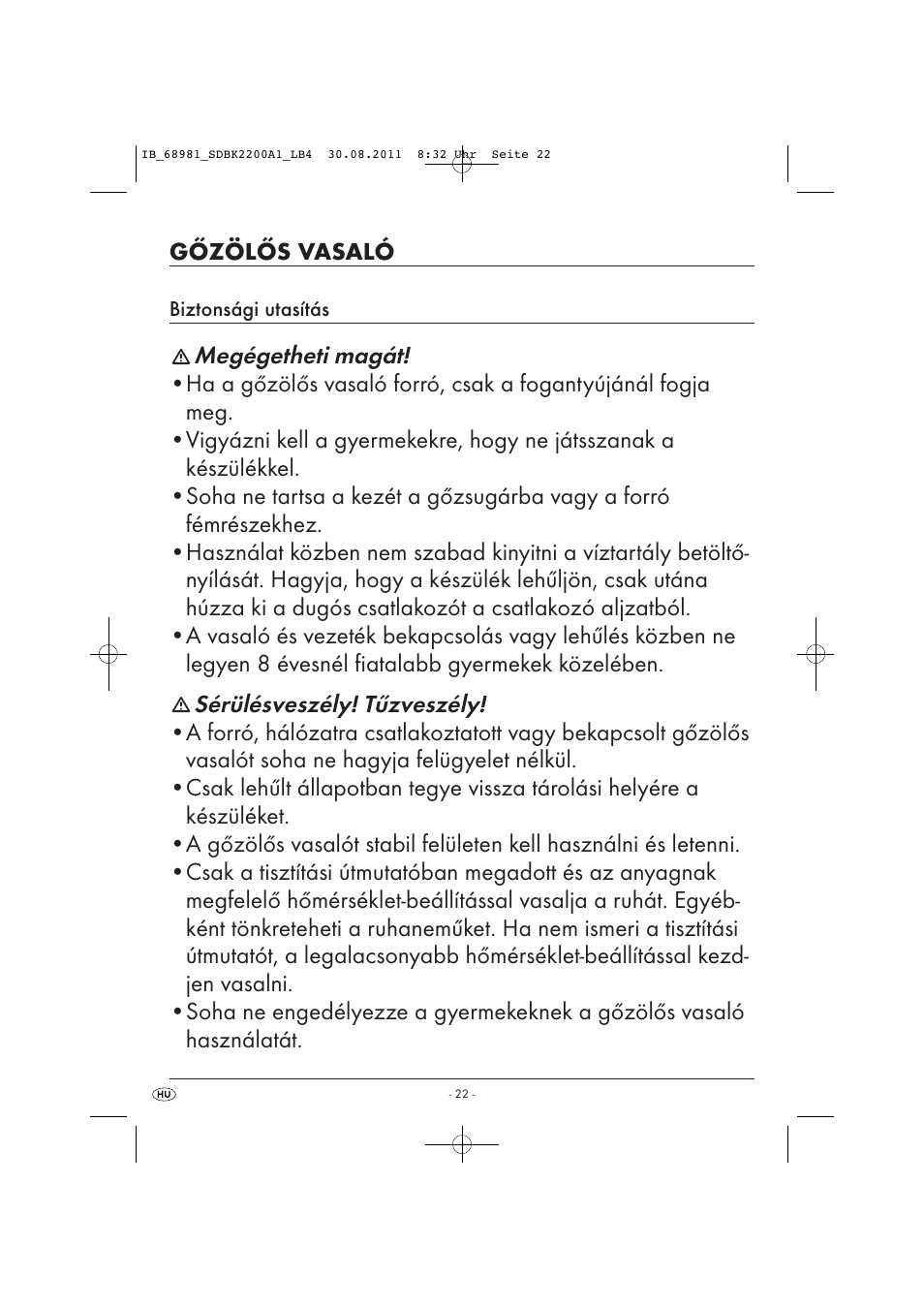 Silvercrest SDBK 2200 A1 User Manual | Page 24 / 72