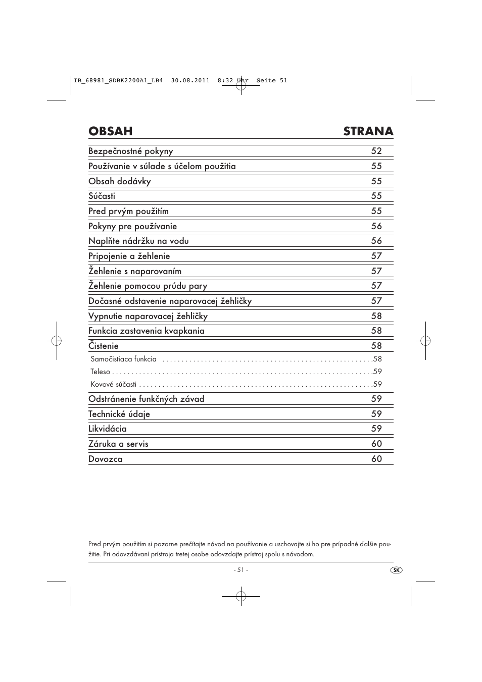 Silvercrest SDBK 2200 A1 User Manual | Page 53 / 72