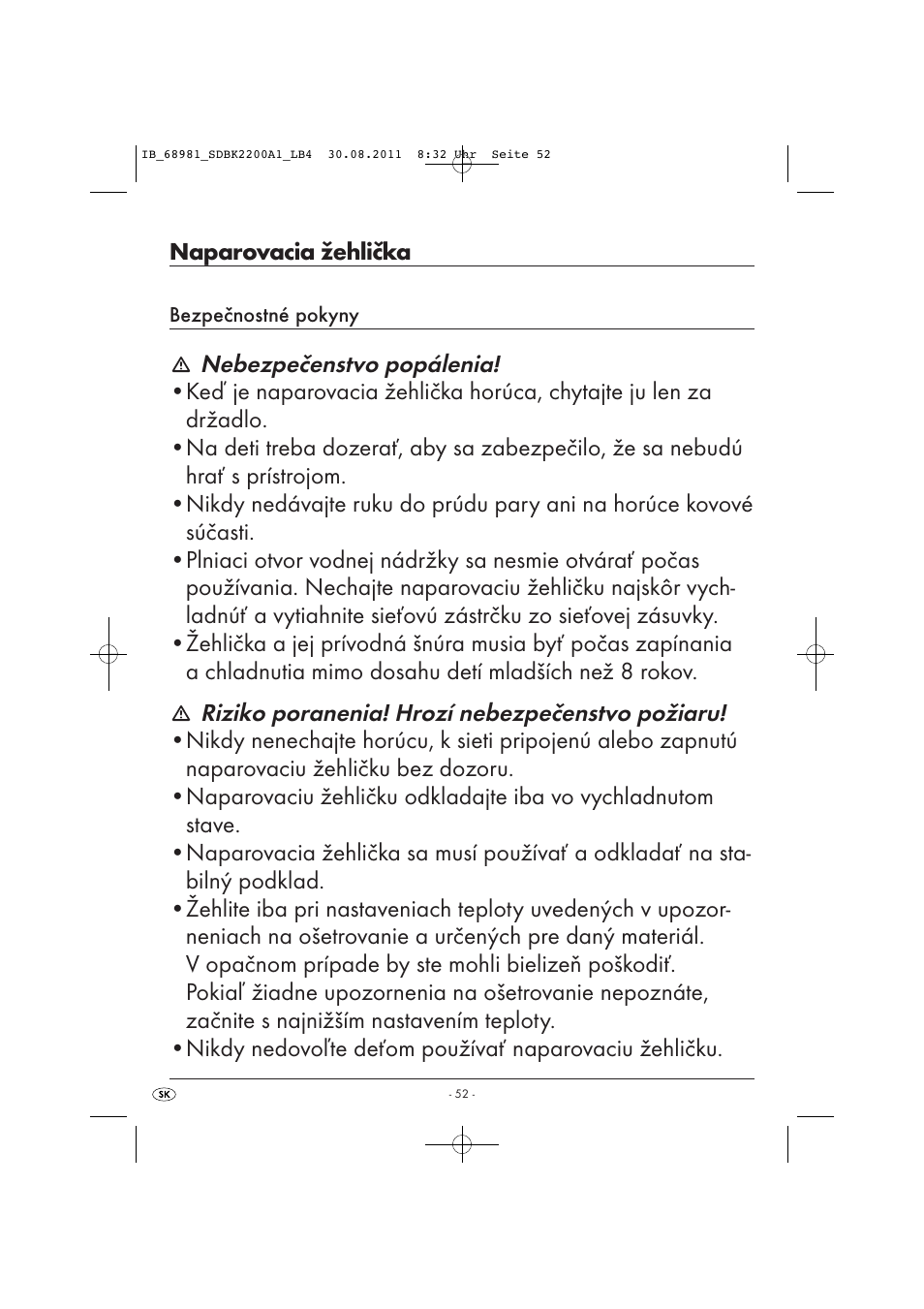 Silvercrest SDBK 2200 A1 User Manual | Page 54 / 72
