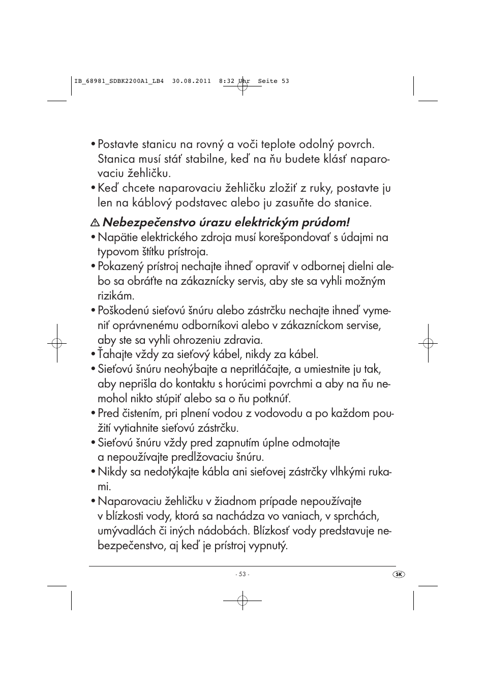 Silvercrest SDBK 2200 A1 User Manual | Page 55 / 72