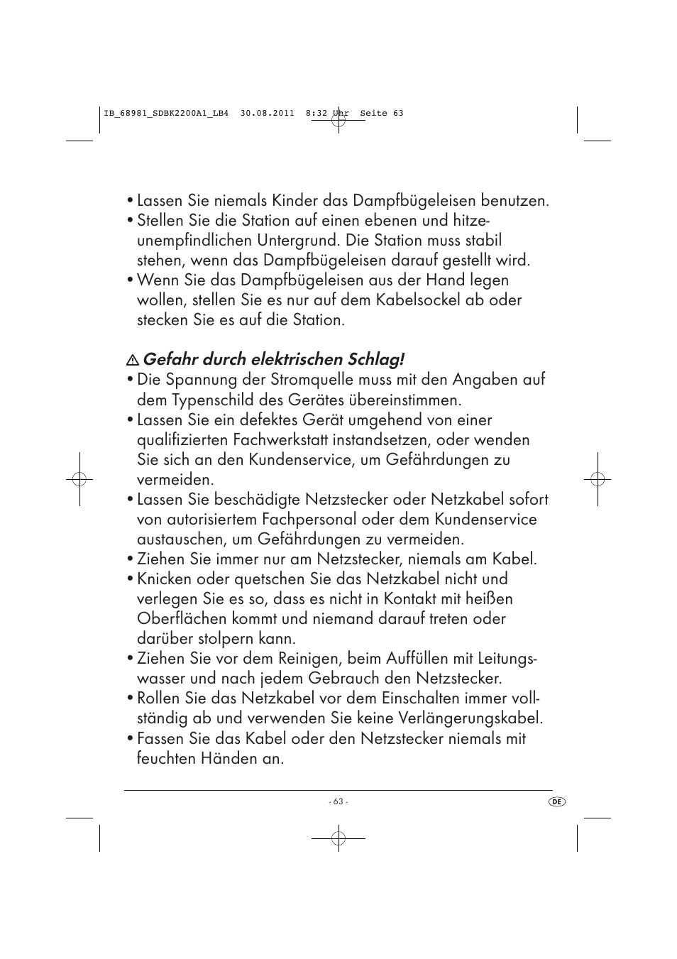 Silvercrest SDBK 2200 A1 User Manual | Page 65 / 72