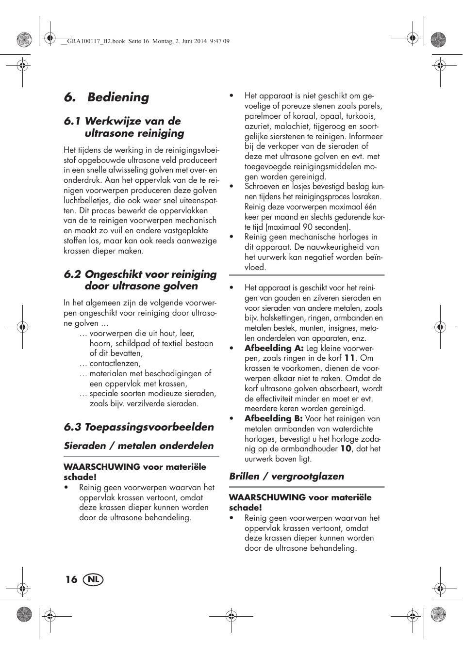 Bediening | Silvercrest SUR 46 B1 User Manual | Page 18 / 46