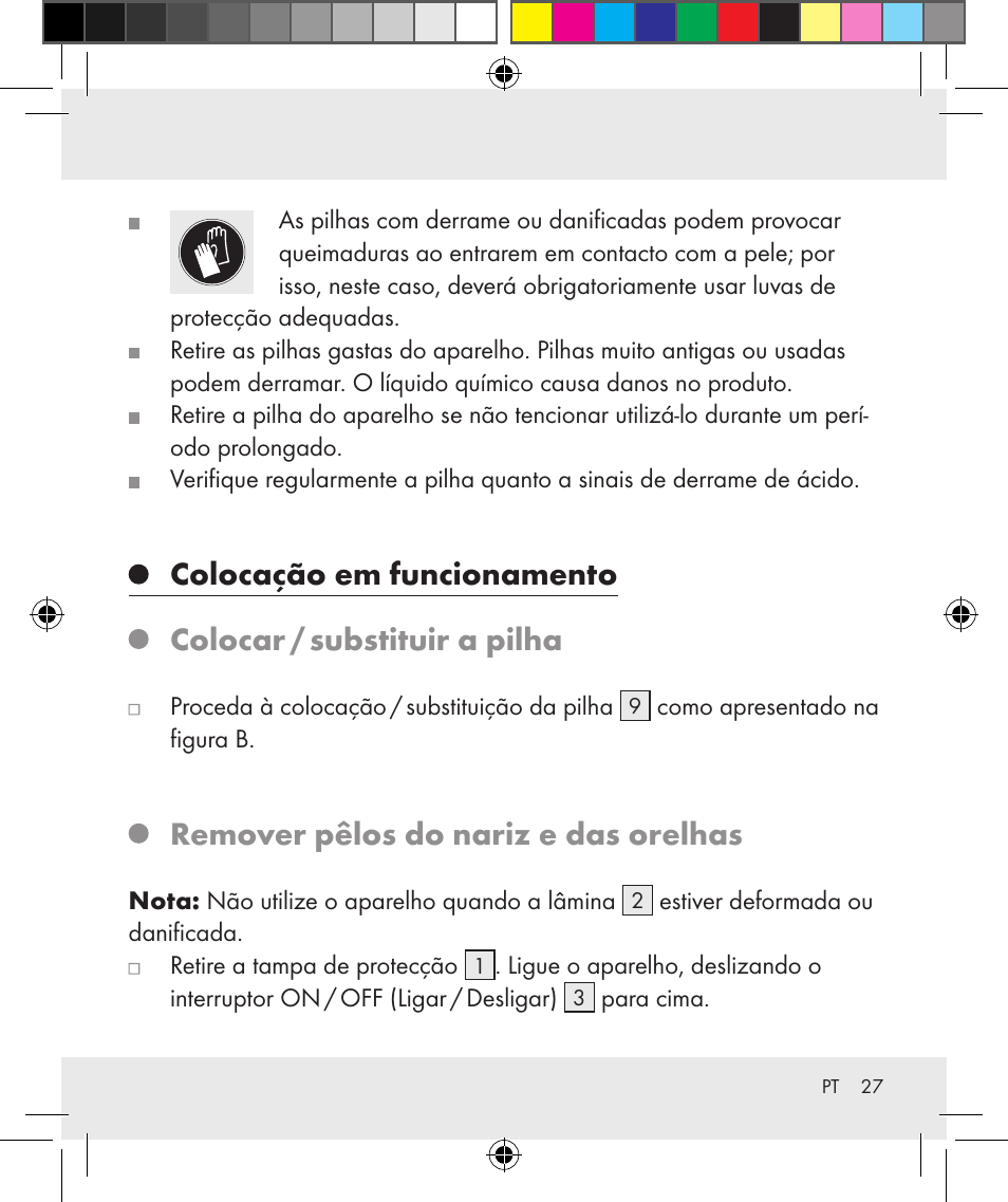 Remover pêlos do nariz e das orelhas | Silvercrest Z31284 User Manual | Page 27 / 47