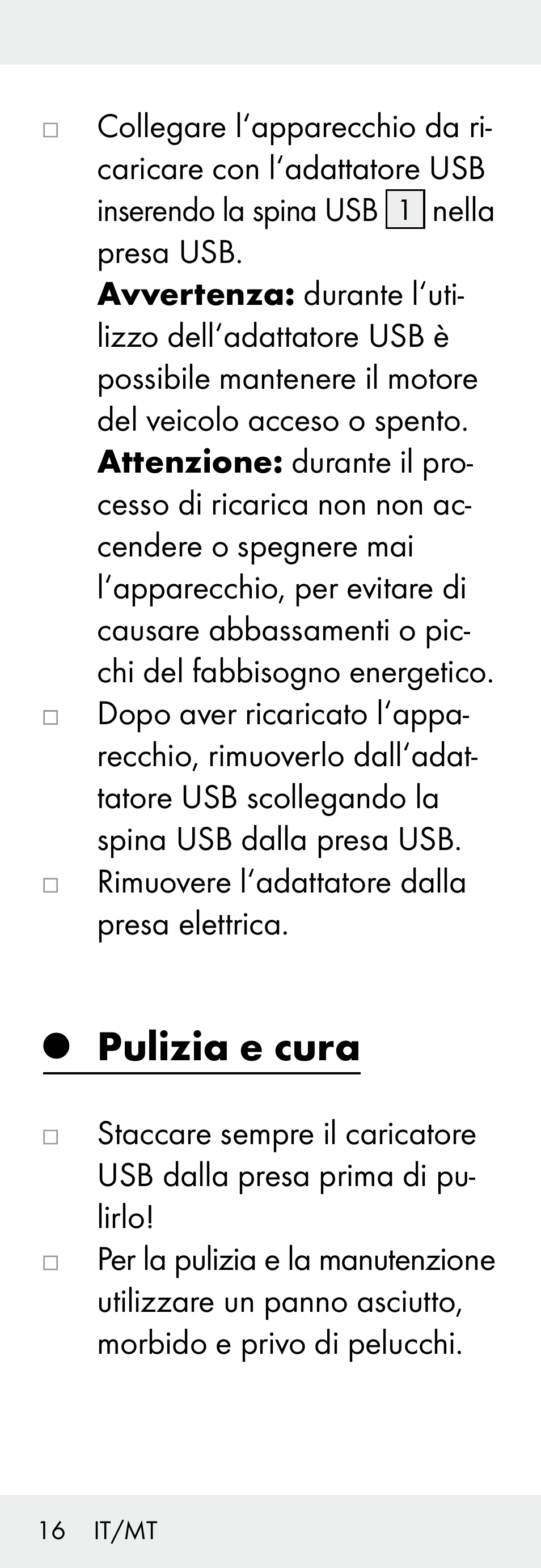 Pulizia e cura | Silvercrest Z31306A, Z31306A-W User Manual | Page 16 / 43
