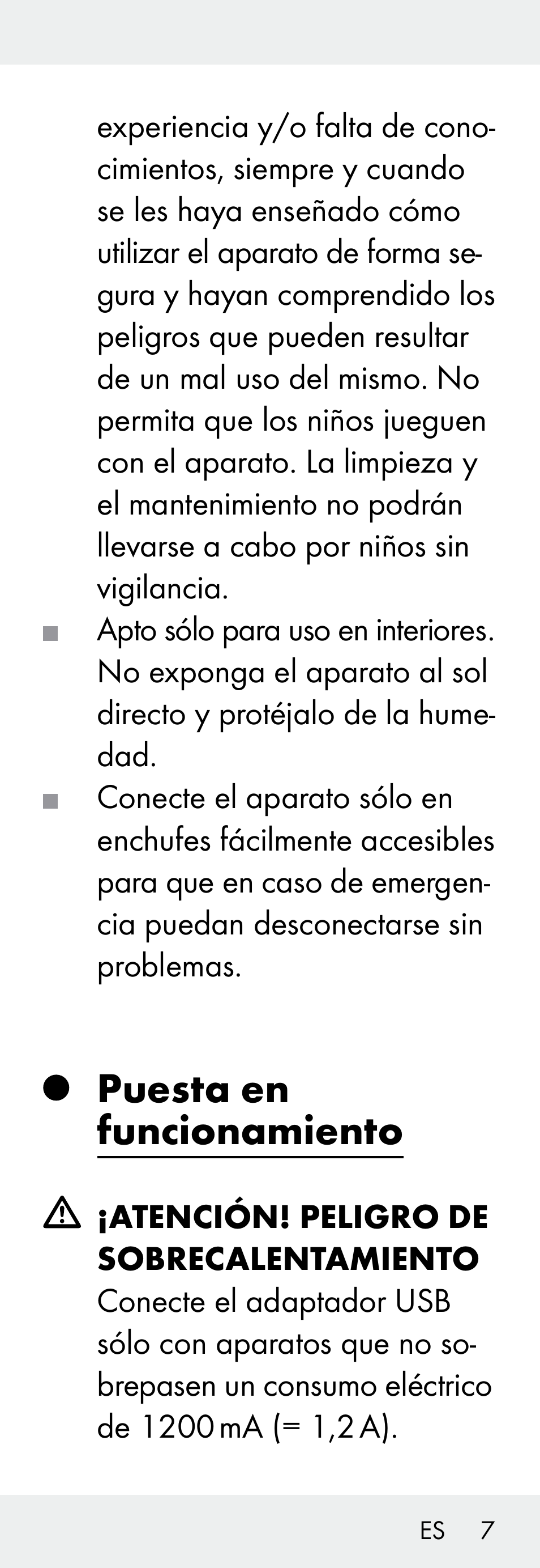 Puesta en funcionamiento | Silvercrest Z31306A, Z31306A-W User Manual | Page 7 / 43