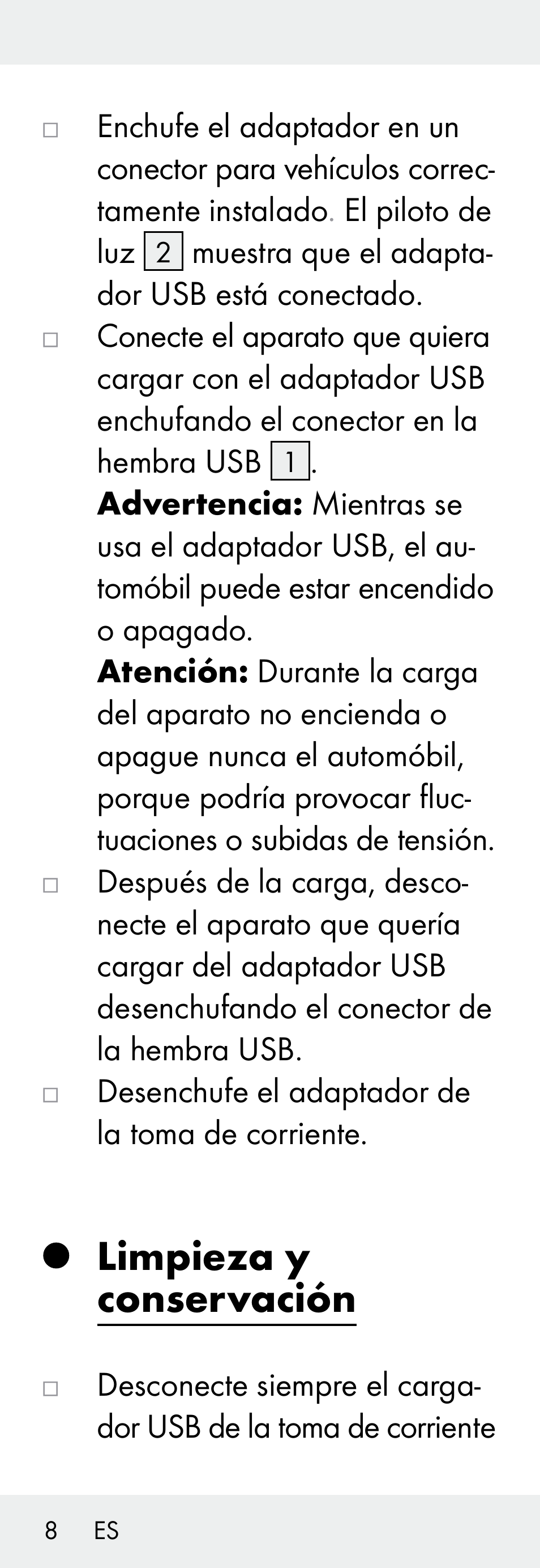 Limpieza y conservación | Silvercrest Z31306A, Z31306A-W User Manual | Page 8 / 43