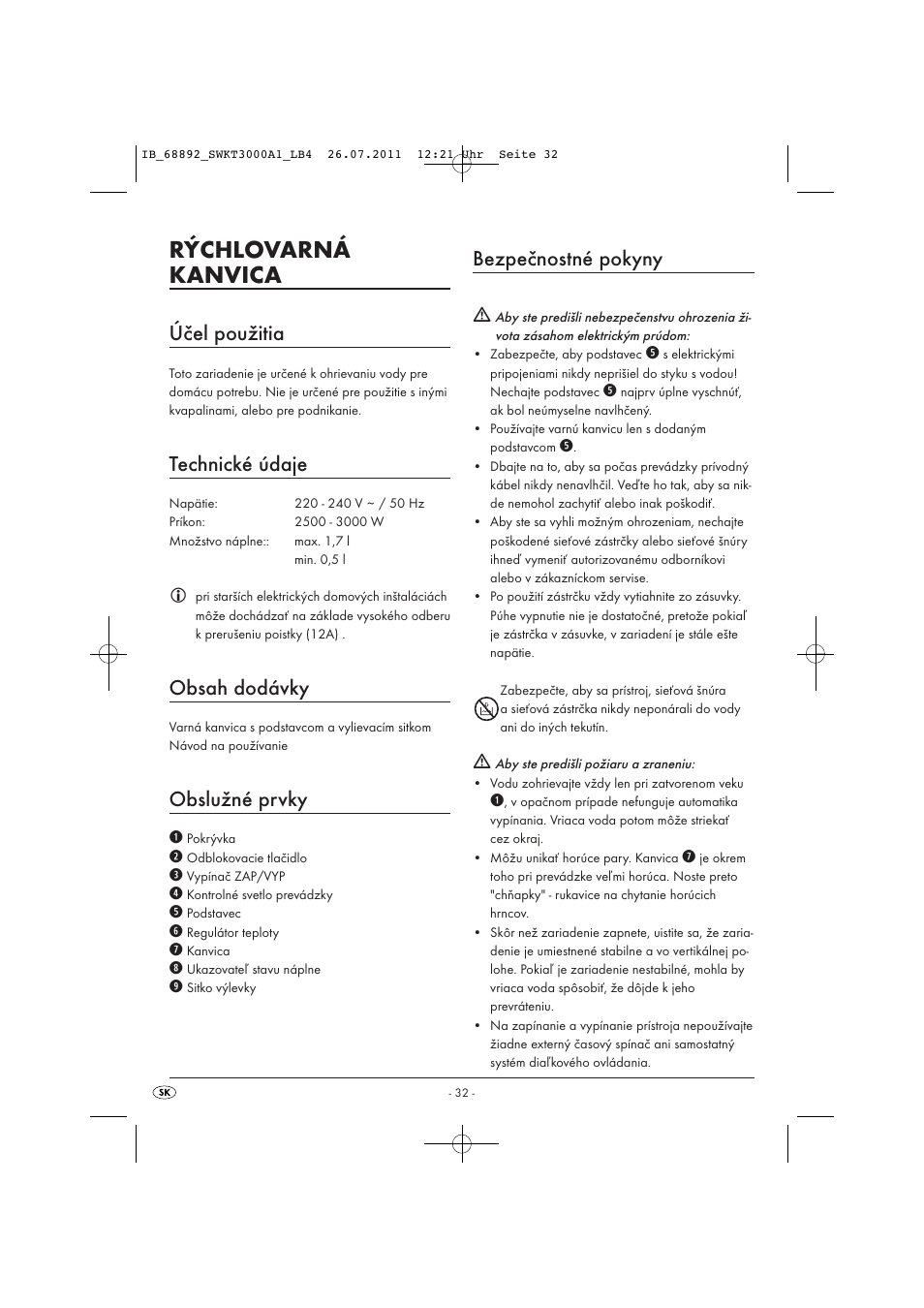 Silvercrest SWKT 3000 A1 User Manual | Page 34 / 44