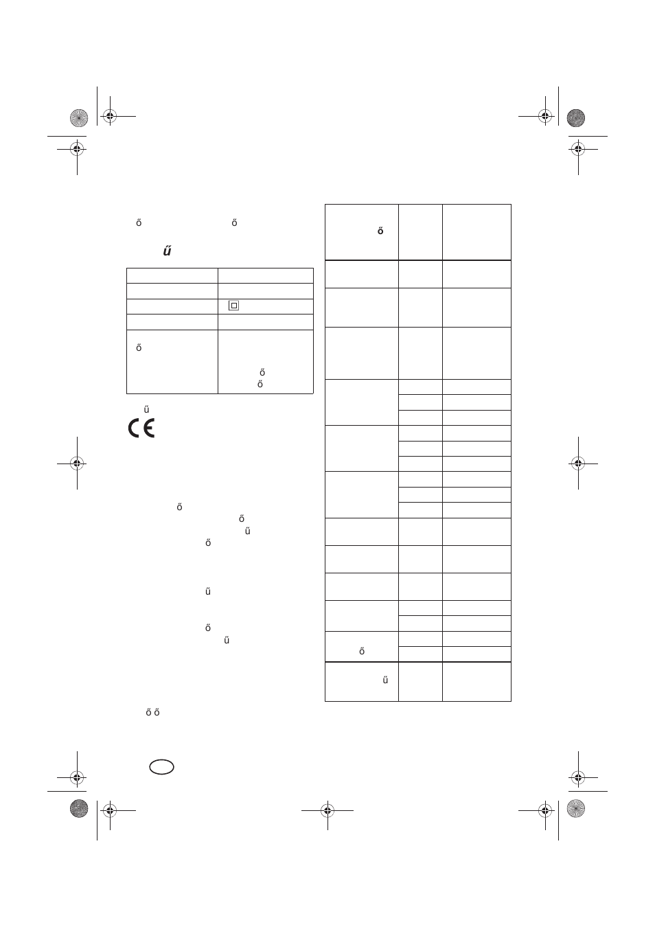 M ħszaki adatok, Garancia, Feldolgozási táblázat | Silvercrest SMZ 400 A1 User Manual | Page 30 / 74