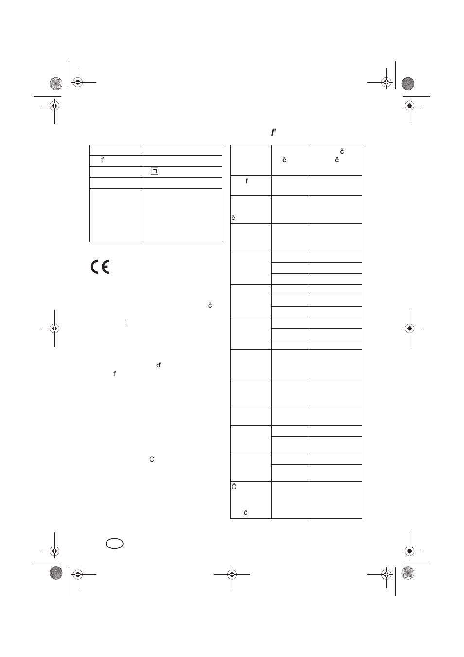 Technické údaje, Záruka, Tabu đka spracovania | Silvercrest SMZ 400 A1 User Manual | Page 60 / 74