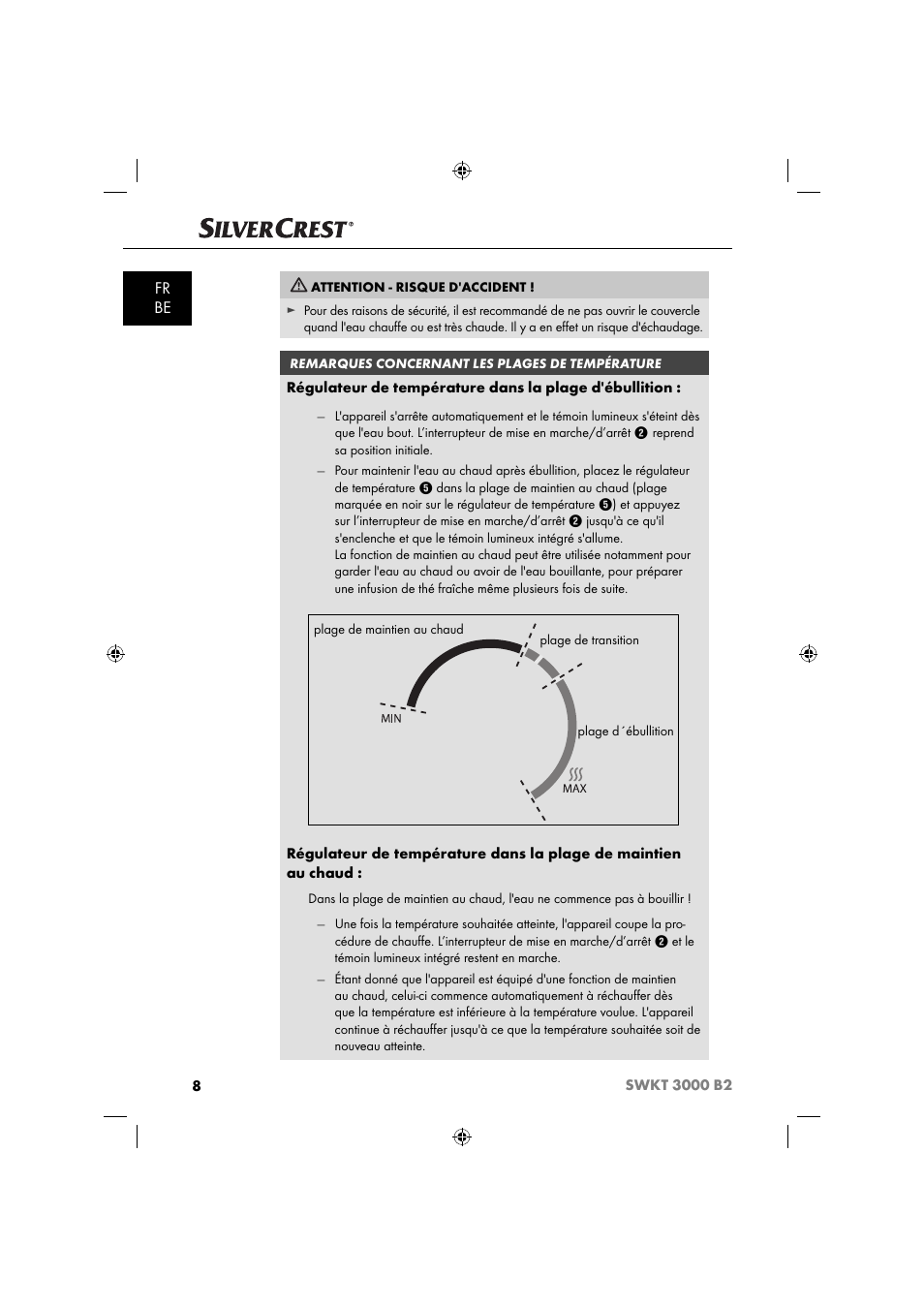 Fr be | Silvercrest SWKT 3000 B2 User Manual | Page 11 / 52