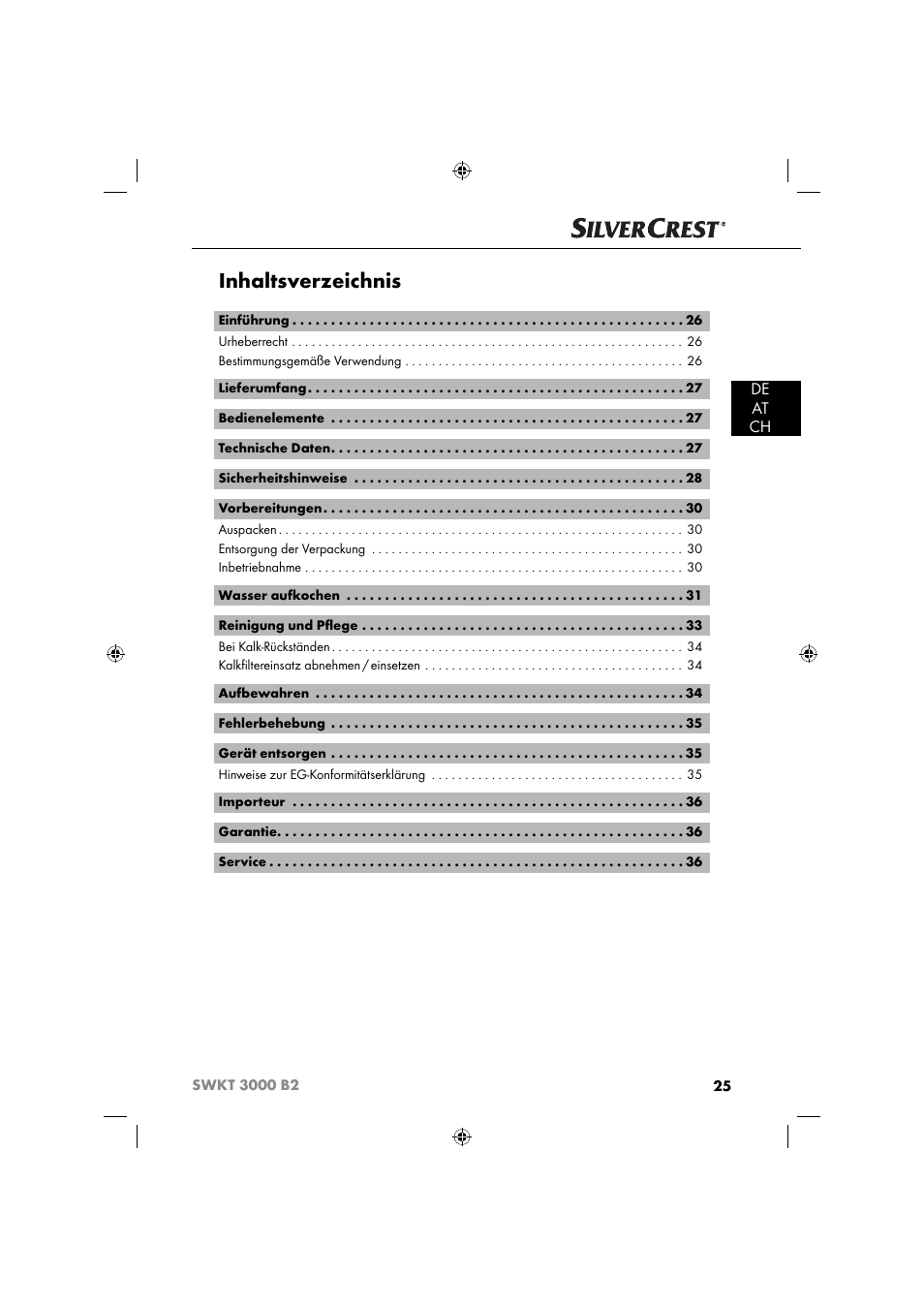 Silvercrest SWKT 3000 B2 User Manual | Page 28 / 52