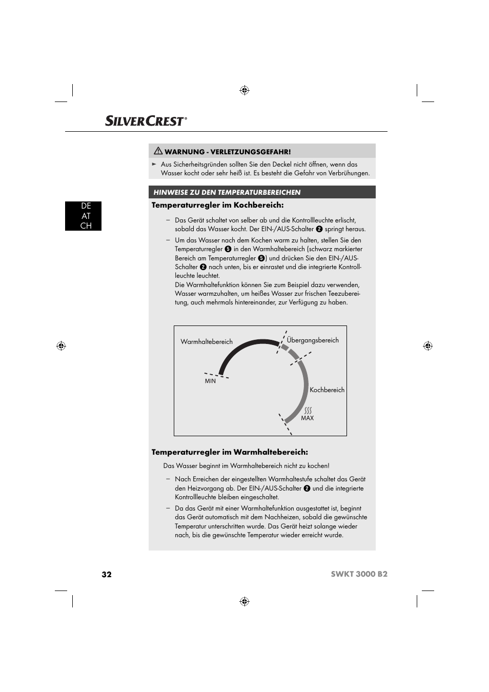 De at ch | Silvercrest SWKT 3000 B2 User Manual | Page 35 / 52