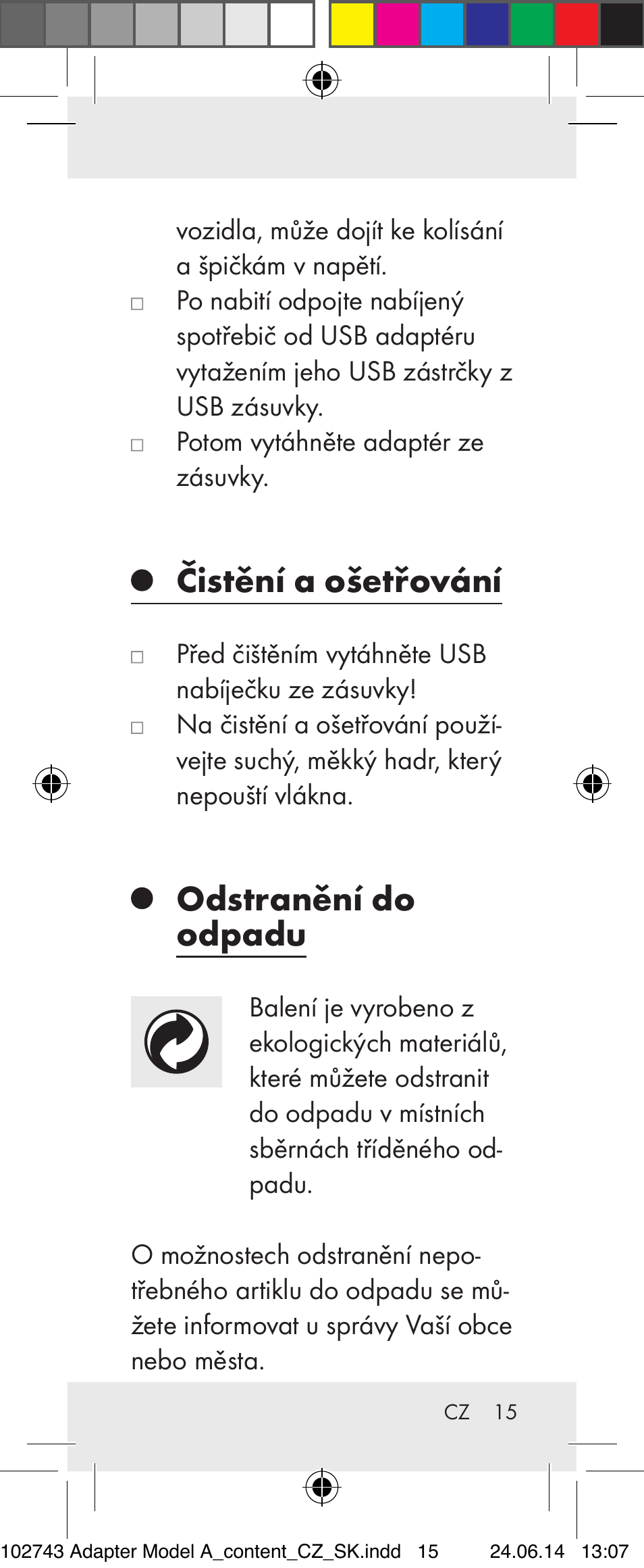 Čistění a ošetřování, Odstranění do odpadu | Silvercrest Z31306A, Z31306A-W User Manual | Page 15 / 33