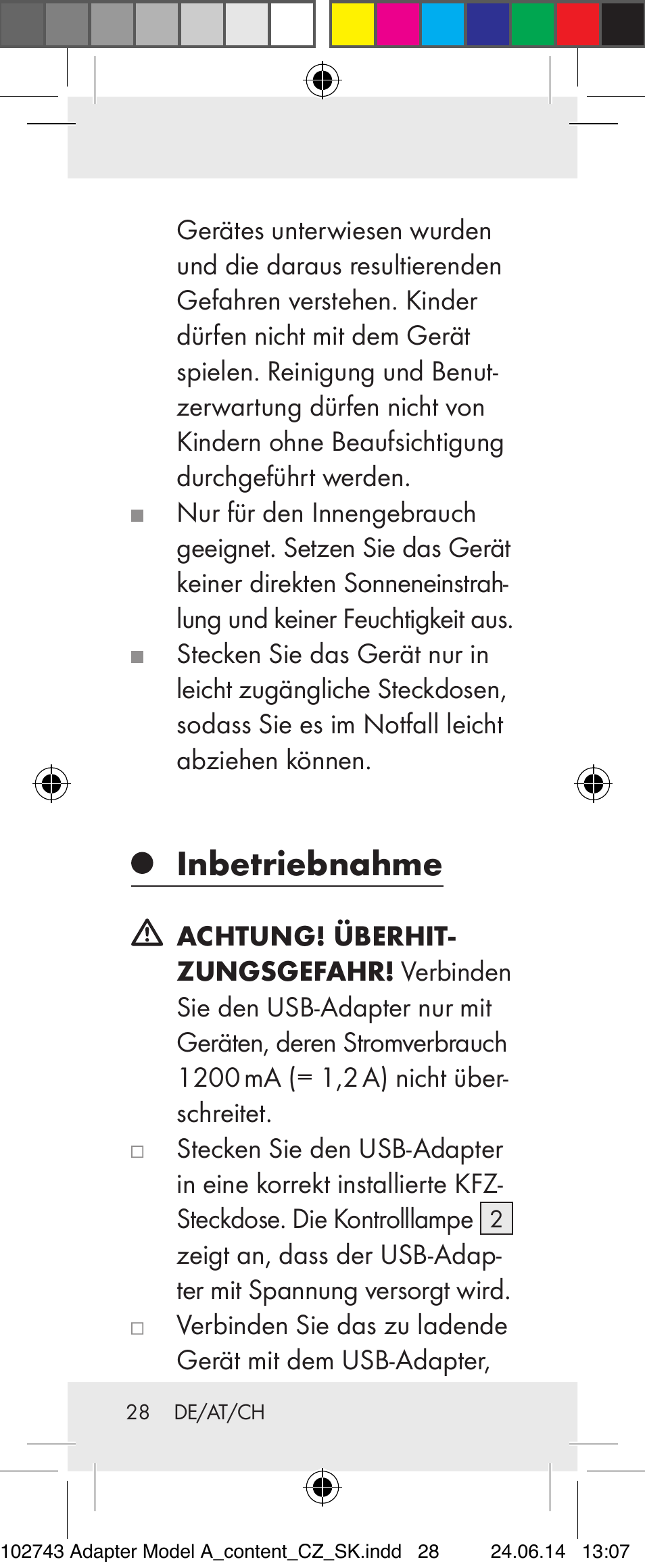 Inbetriebnahme | Silvercrest Z31306A, Z31306A-W User Manual | Page 28 / 33