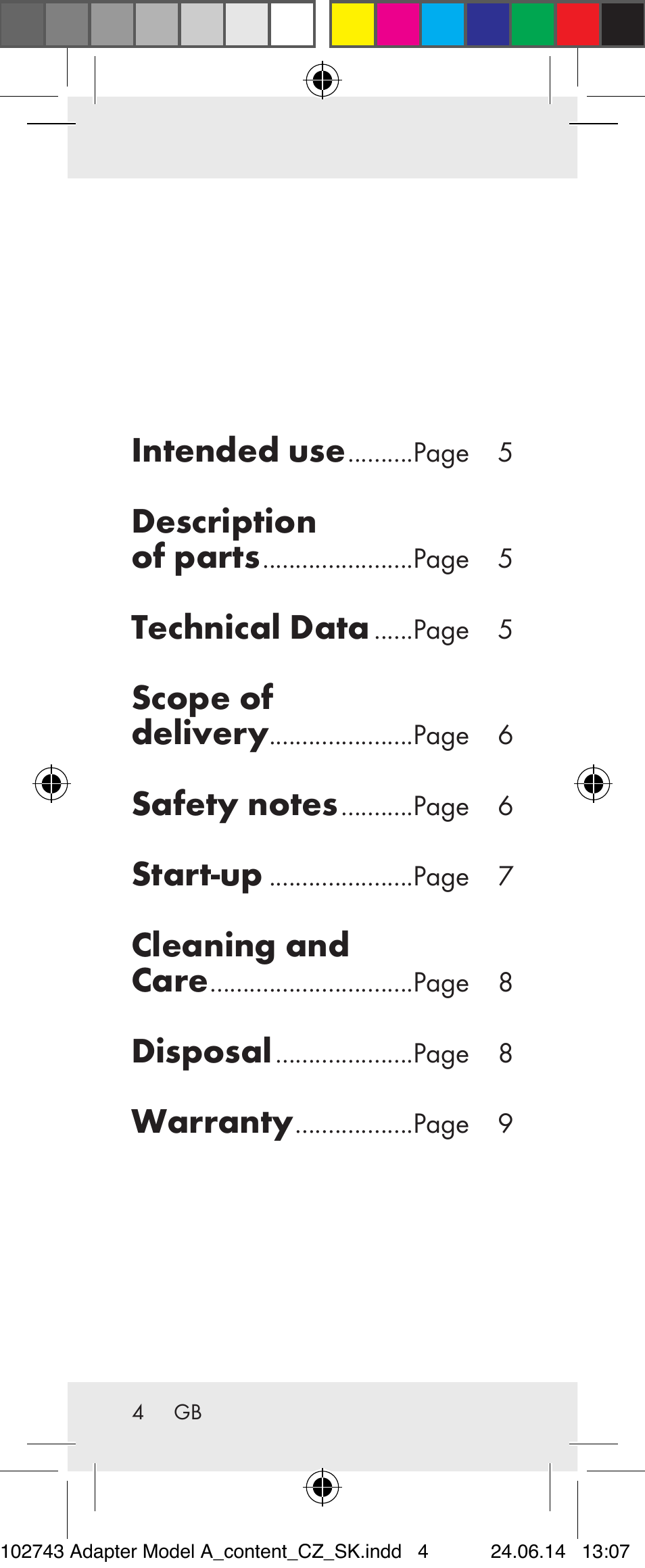 Intended use, Description of parts, Technical data | Scope of delivery, Start-up, Cleaning and care, Disposal, Warranty | Silvercrest Z31306A, Z31306A-W User Manual | Page 4 / 33