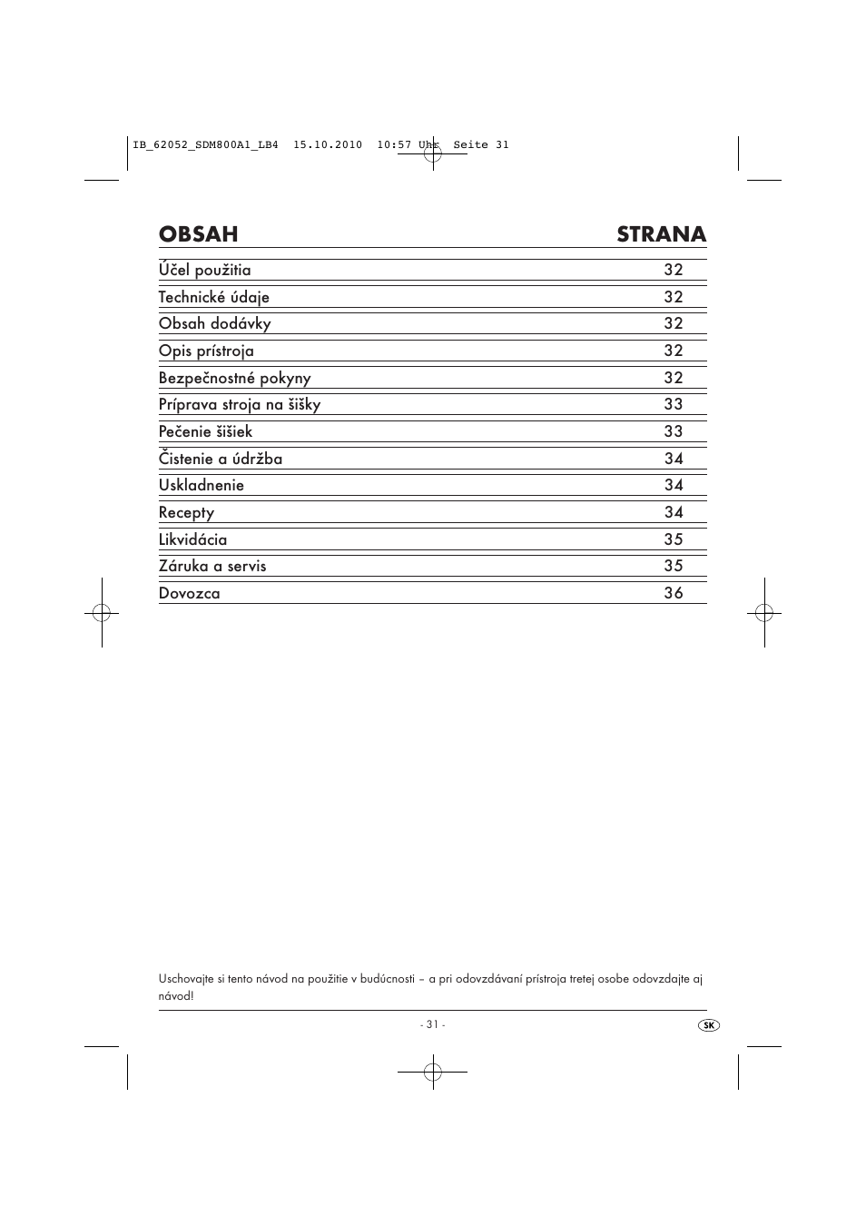 Silvercrest SDM 800 A1 User Manual | Page 33 / 44