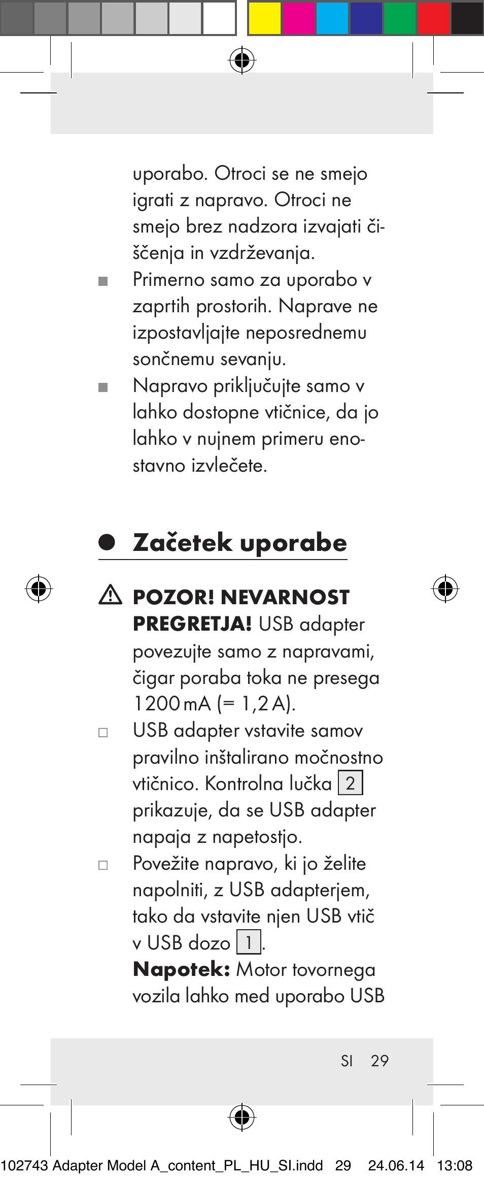 Začetek uporabe | Silvercrest Z31306A, Z31306A-W User Manual | Page 29 / 43