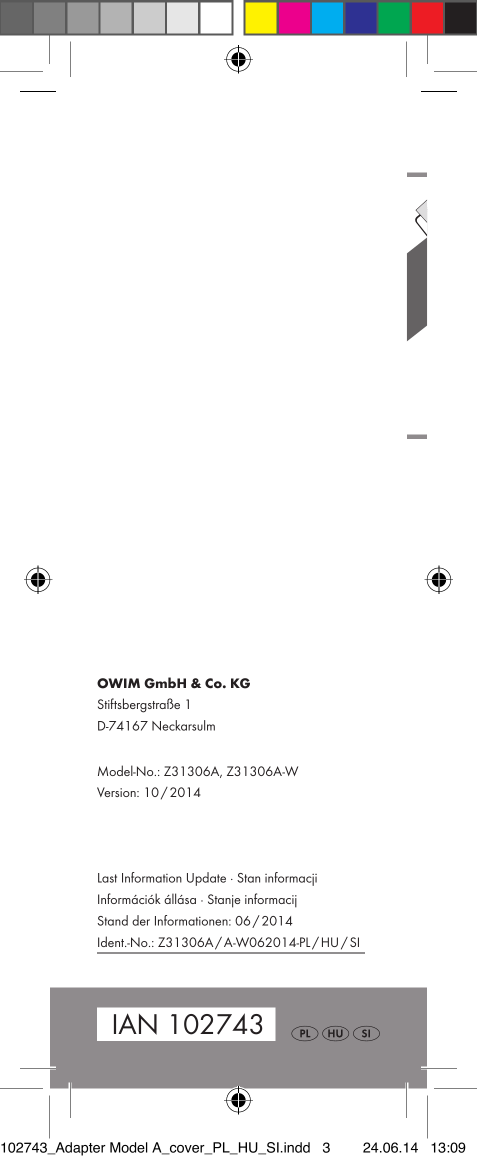 Silvercrest Z31306A, Z31306A-W User Manual | Page 43 / 43